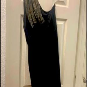 Black short one shoulder design